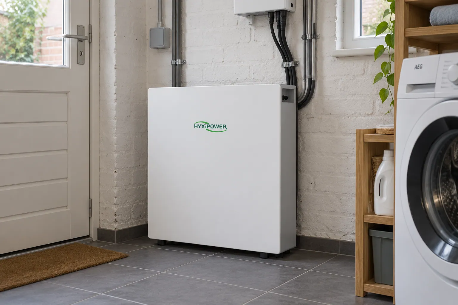 AI-sfeerbeeld: Hyxipower HYX-E100-H3 thuisbatterij