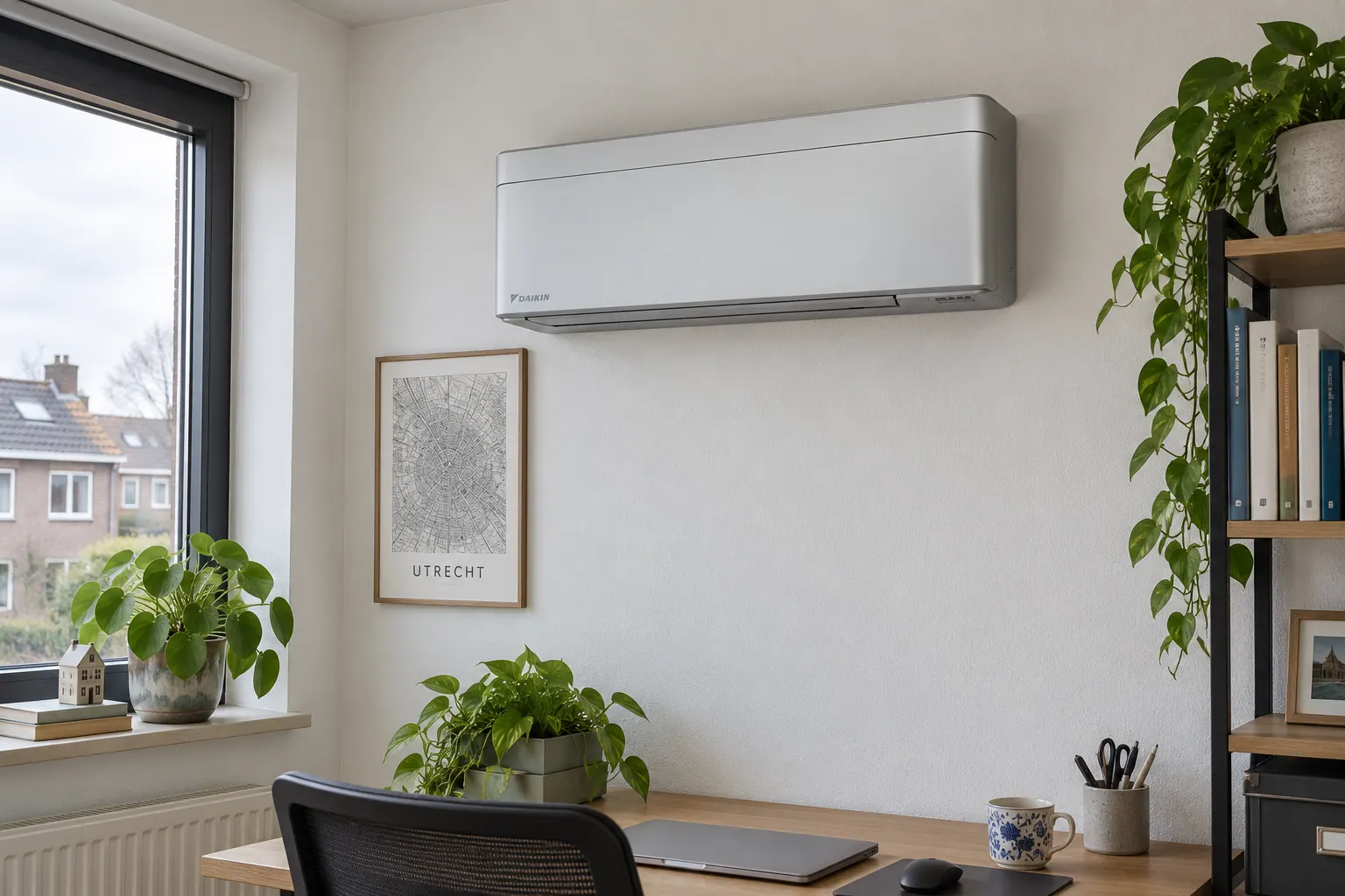 AI-sfeerbeeld: Airco voor een werkkamer — Daikin Stylish FTXA