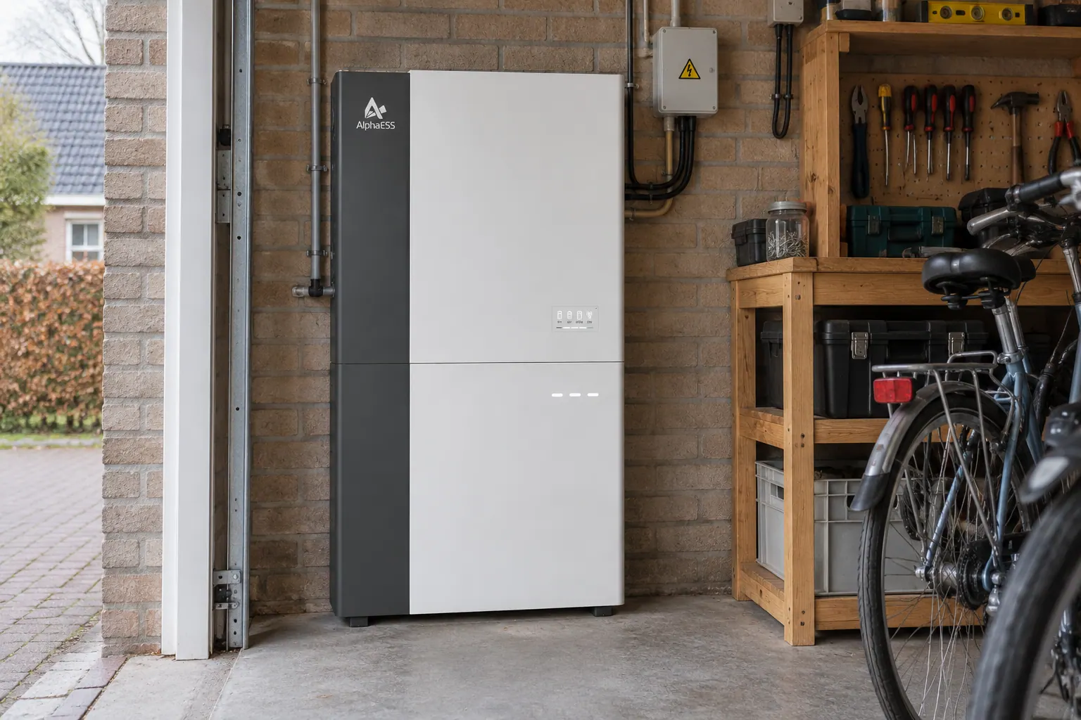 AI-sfeerbeeld: AlphaESS in een garage — AlphaESS SMILE-G3-S5