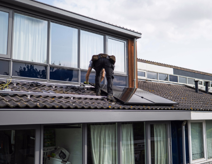 Zonnepanelen geinstalleerd